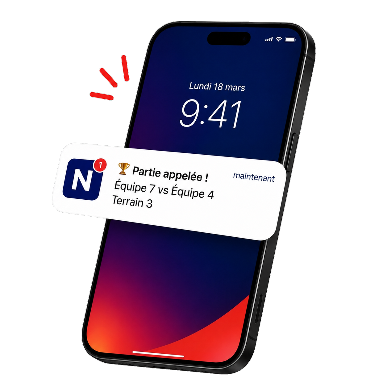 Application NOTYGO sur smartphone