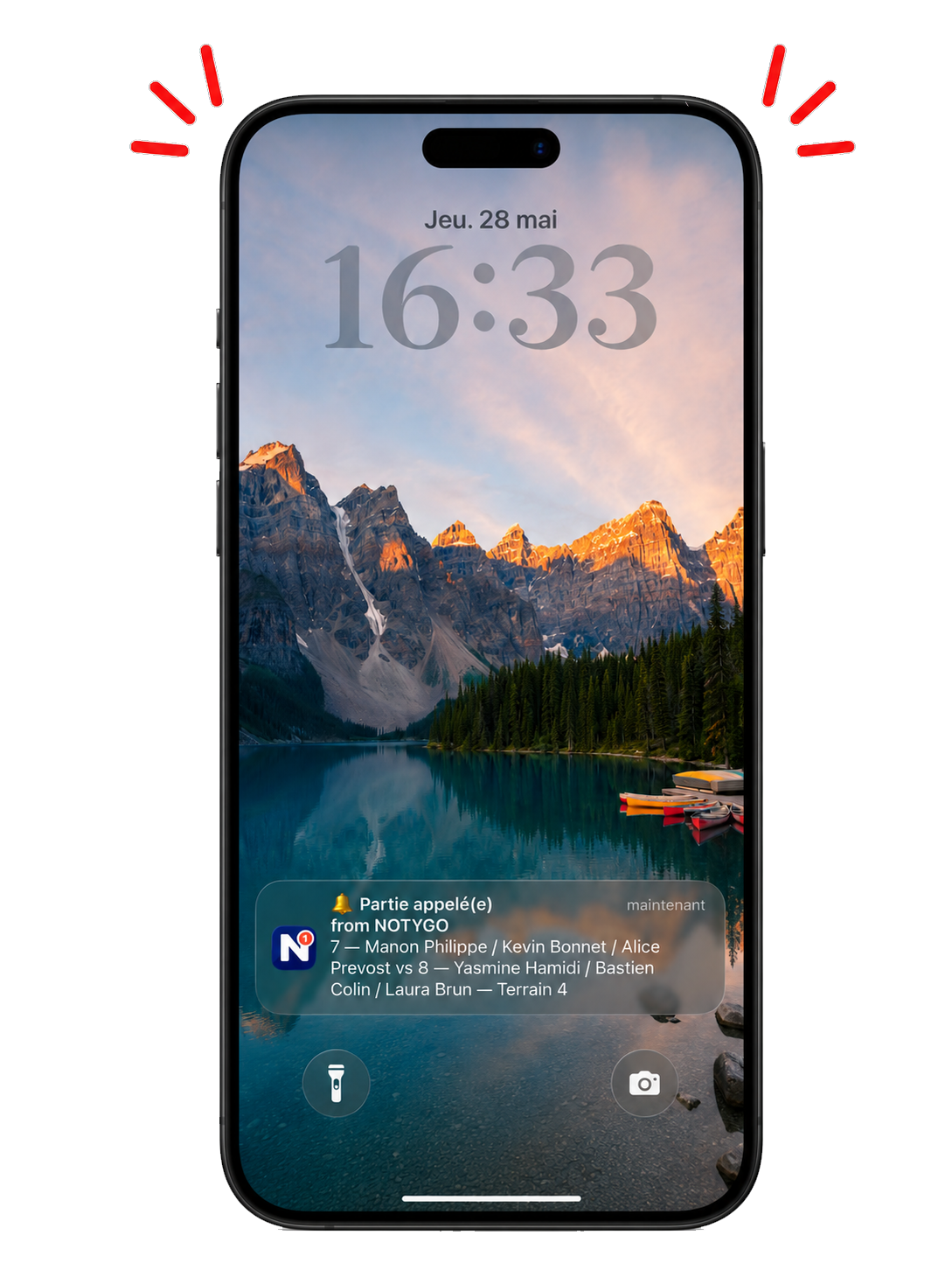 Notification push sur l'écran de verrouillage